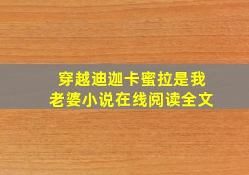 穿越迪迦卡蜜拉是我老婆小说在线阅读全文