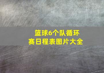 篮球6个队循环赛日程表图片大全