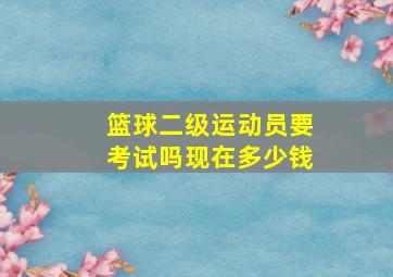 篮球二级运动员要考试吗现在多少钱