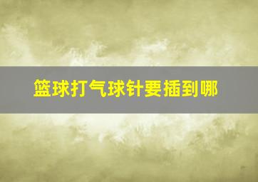 篮球打气球针要插到哪