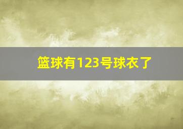 篮球有123号球衣了