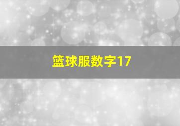 篮球服数字17