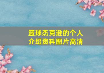 篮球杰克逊的个人介绍资料图片高清