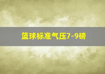 篮球标准气压7-9磅