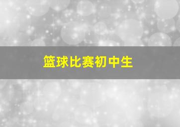 篮球比赛初中生