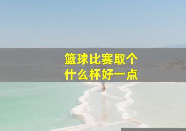 篮球比赛取个什么杯好一点