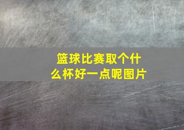 篮球比赛取个什么杯好一点呢图片