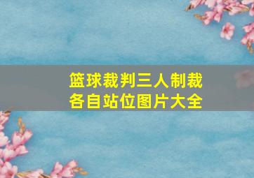 篮球裁判三人制裁各自站位图片大全