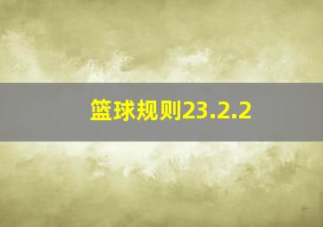 篮球规则23.2.2