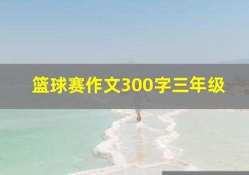 篮球赛作文300字三年级