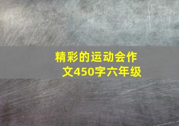 精彩的运动会作文450字六年级