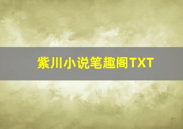 紫川小说笔趣阁TXT