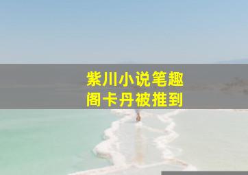 紫川小说笔趣阁卡丹被推到