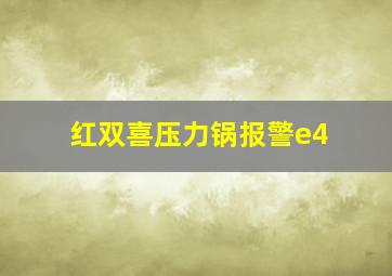 红双喜压力锅报警e4