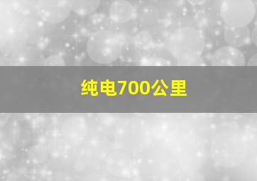 纯电700公里