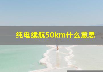 纯电续航50km什么意思