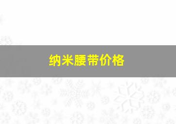 纳米腰带价格