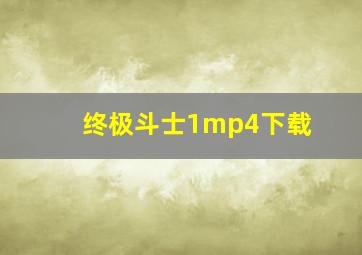 终极斗士1mp4下载