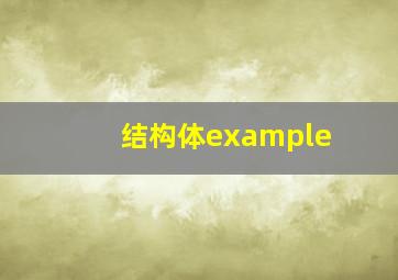 结构体example