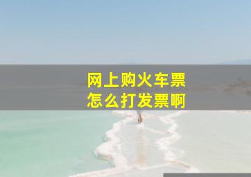 网上购火车票怎么打发票啊