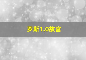 罗斯1.0故宫