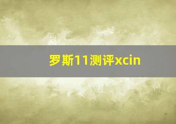 罗斯11测评xcin