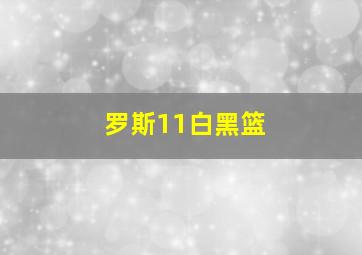 罗斯11白黑篮