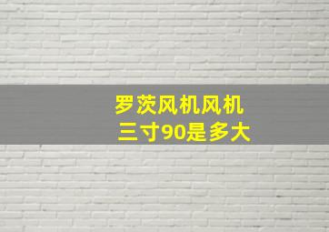 罗茨风机风机三寸90是多大