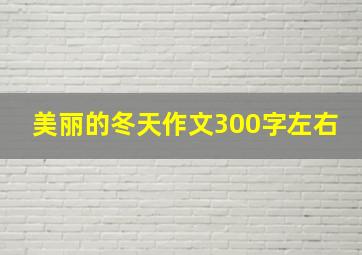 美丽的冬天作文300字左右