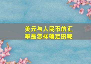 美元与人民币的汇率是怎样确定的呢