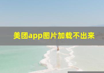 美团app图片加载不出来