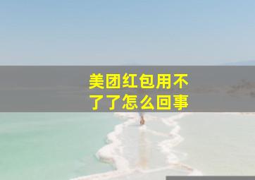 美团红包用不了了怎么回事