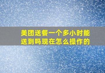 美团送餐一个多小时能送到吗现在怎么操作的