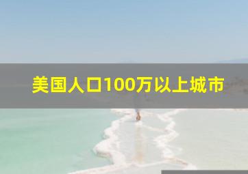 美国人口100万以上城市