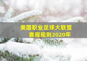 美国职业足球大联盟赛程规则2020年