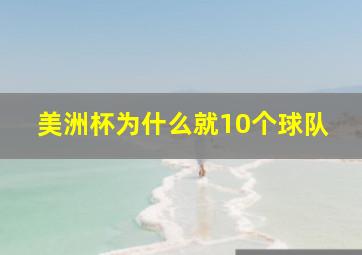 美洲杯为什么就10个球队