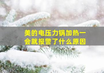 美的电压力锅加热一会就报警了什么原因