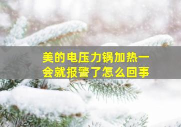 美的电压力锅加热一会就报警了怎么回事