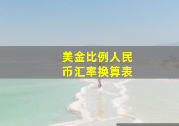 美金比例人民币汇率换算表