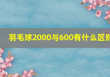 羽毛球2000与600有什么区别