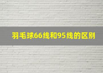 羽毛球66线和95线的区别