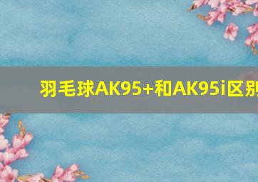 羽毛球AK95+和AK95i区别