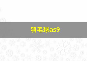 羽毛球as9