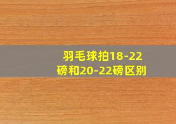 羽毛球拍18-22磅和20-22磅区别