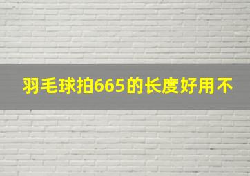 羽毛球拍665的长度好用不