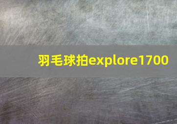 羽毛球拍explore1700