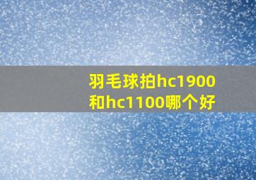 羽毛球拍hc1900和hc1100哪个好