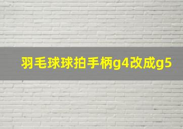 羽毛球球拍手柄g4改成g5