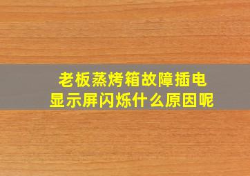 老板蒸烤箱故障插电显示屏闪烁什么原因呢