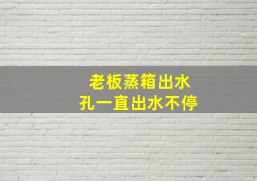 老板蒸箱出水孔一直出水不停